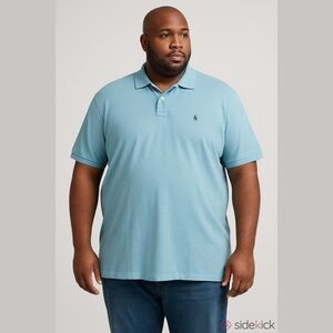 Polo Ralph Lauren Custom Slim Fit Jacquard Polo Shirt Blue Heather Sz3XLT NWT